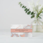 バラ金ゴールド大理石 名刺 (スタンド正面)