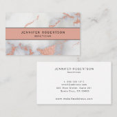 バラ金ゴールド大理石 名刺 (正面/裏面)