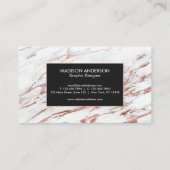 バラ金ゴールド大理石 名刺 (裏面)