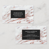 バラ金ゴールド大理石 名刺 (正面/裏面)