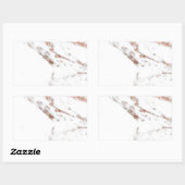 バラ金ゴールド大理石 長方形シール (シート)