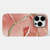 バラ金ゴールド大理石 Case-Mate iPhoneケース (裏面 (横))