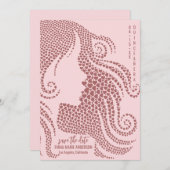 バラ金ゴールド女性シルエットinハートクインセアニラ セーブザデート (正面/裏面)