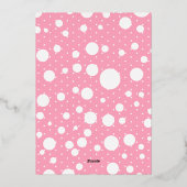 バラ金ゴールド婚約パーティ写真 箔招待状 (裏面)