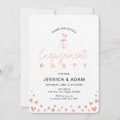 バラ金ゴールド婚約パーティ招待状 招待状 (正面)