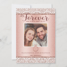 バラ金ゴールド婚約写真のお知らせ 招待状