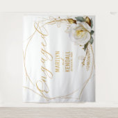 バラ金ゴールド婚約背景 タペストリー (正面)