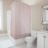 バラ金ゴールド孔雀の羽,ヴィンテージ シャワーカーテン (インサイチュ)