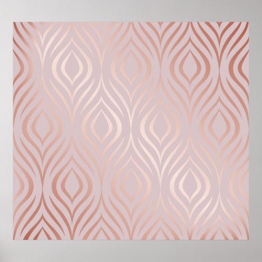 バラ金ゴールド孔雀の羽，ヴィンテージ ポスター (正面)