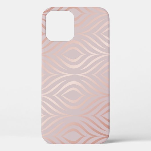 バラ金ゴールド孔雀の羽，ヴィンテージ Case-Mate iPhoneケース (裏面)