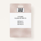 バラ金ゴールド展示会議イベント バッジ (裏面)