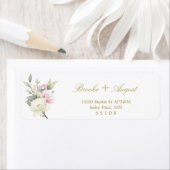 バラ金ゴールド差出人住所ラベル ラベル (インサイチュ)