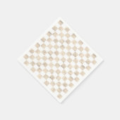 バラ金ゴールド市松模様にボードパターンナプキンバンド スタンダードカクテルナプキン (角)