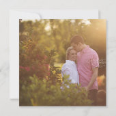 バラ金ゴールド幾何大理石フローラスクエア結婚ズ 招待状 (裏面)