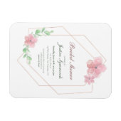 バラ金ゴールド幾何学フローラブライダルシャワー マグネット (横)