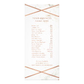 バラ金ゴールド幾何学大理石価格リストサービス ラックカード (正面)