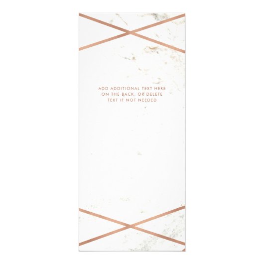 バラ金ゴールド幾何学大理石価格リストサービス ラックカード (裏面)