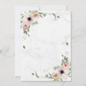 バラ金ゴールド幾何学的フローラボヘミアンピンク結婚ズ 招待状 (裏面)