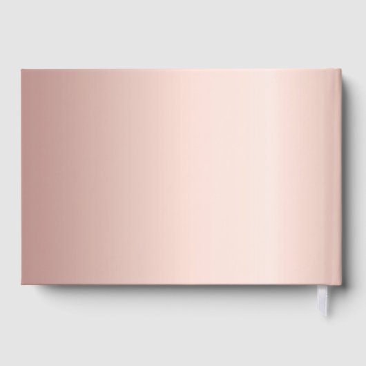 バラ金ゴールド幾何学的ブルゴーニュ花模様卒業 ゲストブック (裏面)