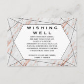 バラ金ゴールド幾何学的結婚大理石の願い井戸 エンクロージャーカード (正面)