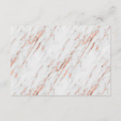 バラ金ゴールド幾何学的結婚大理石の願い井戸 エンクロージャーカード (裏面)