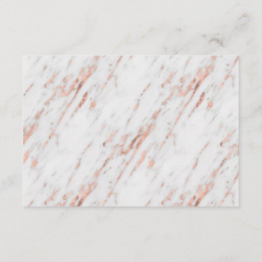 バラ金ゴールド幾何学的結婚大理石の願い井戸 エンクロージャーカード (裏面)