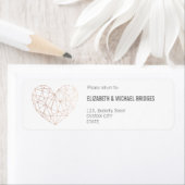 バラ金ゴールド幾何結婚図形 |アドレスのラベルを返す ラベル (インサイチュ)