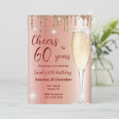 バラ金ゴールド応援60歳の誕生日への招待 招待状 (スタンド正面)