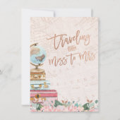 バラ金ゴールド恋しく思旅行からMrsブライダルシャワー 招待状 (裏面)