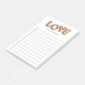 バラ金ゴールド愛 |パーソナライズされた一覧へ ポストイット (アングル)