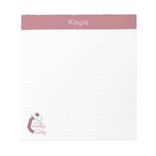 バラ金ゴールド感じニットー、オーソニット ノートパッド (正面)