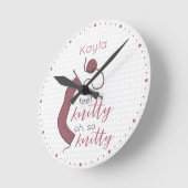 バラ金ゴールド感じニットー、オーソニット ラウンド壁時計 (傾斜)