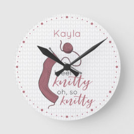 バラ金ゴールド感じニットー、オーソニット ラウンド壁時計