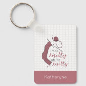 バラ金ゴールド感じIニット、Oh So Nitty Keychain キーホルダー (正面)