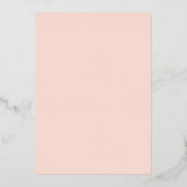 バラ金ゴールド手描きファーンユーカリ結婚ス 箔招待状 (裏面)