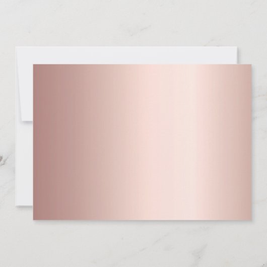 バラ金ゴールド手描きボウフォト誕生日 招待状 (裏面)