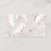 バラ金ゴールド手描きワイルドフラワー結婚ズ詳細 エンクロージャーカード (裏面)