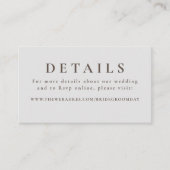 バラ金ゴールド手描きワイルドフラワー結婚ズ詳細 エンクロージャーカード (正面)