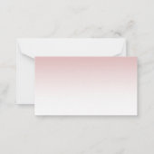 バラ金ゴールド手書きスクリプト名エレガントテンプレート ノートカード (裏面)