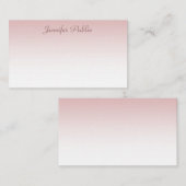 バラ金ゴールド手書きスクリプト名エレガントテンプレート ノートカード (正面/裏面)