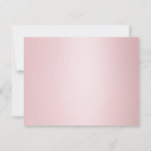 バラ金ゴールド手書きスクリプト名テンプレート ノートカード (裏面)