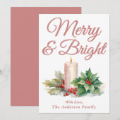 バラ金ゴールド手書きスクリプメリート&ブライト シーズンカード (正面/裏面)