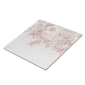 バラ金ゴールド手書きフローラドルと紙吹雪 タイル (側面)