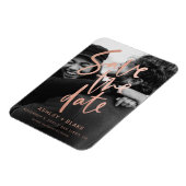 バラ金ゴールド手書き写真の保存日付 マグネット (左側)