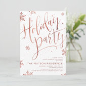 バラ金ゴールド手書き書道ホリデーパーティー 招待状 (スタンド正面)