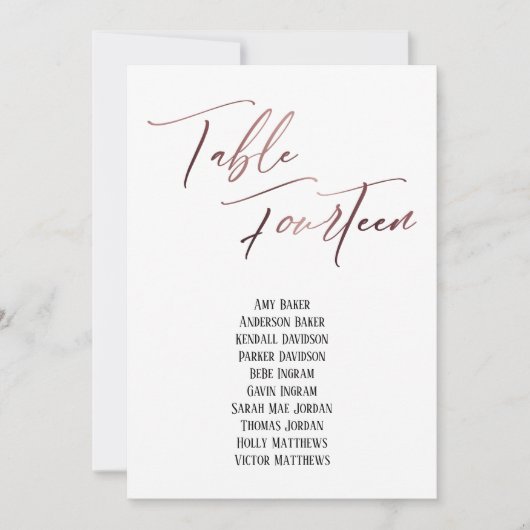 バラ金ゴールド手書き表14席表 (正面)