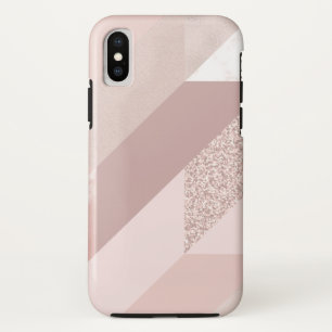 バラ金ゴールド抽象芸術パターン iPhone XSケース