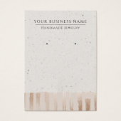 バラ金ゴールド抽象芸術モダンイヤリングディスプレイカード (正面)