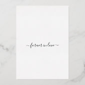 バラ金ゴールド抽象芸術ロマン結婚ティック実在ス 箔招待状 (裏面)