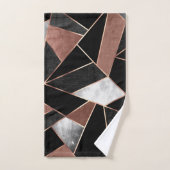 バラ金ゴールド抽象芸術柄浴用タオルセット バスタオルセット (ハンドタオル)